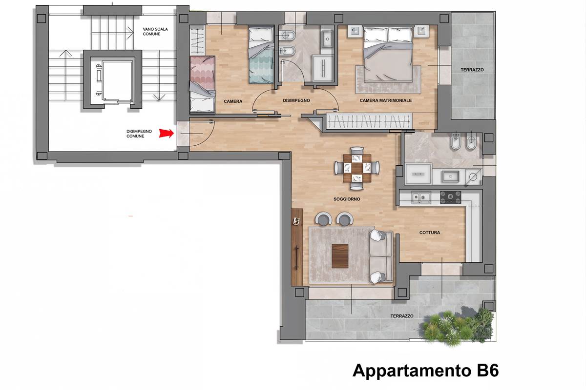 APPARTAMENTO TRILOCALE - B/6 VENDUTO