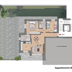 B/1- Trilocale con ampio terrazzo e giardino 