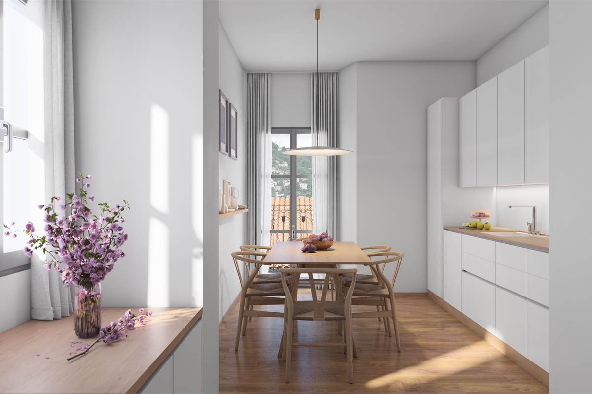 TRILOCALE CON BALCONE E DOPPI SERVIZI