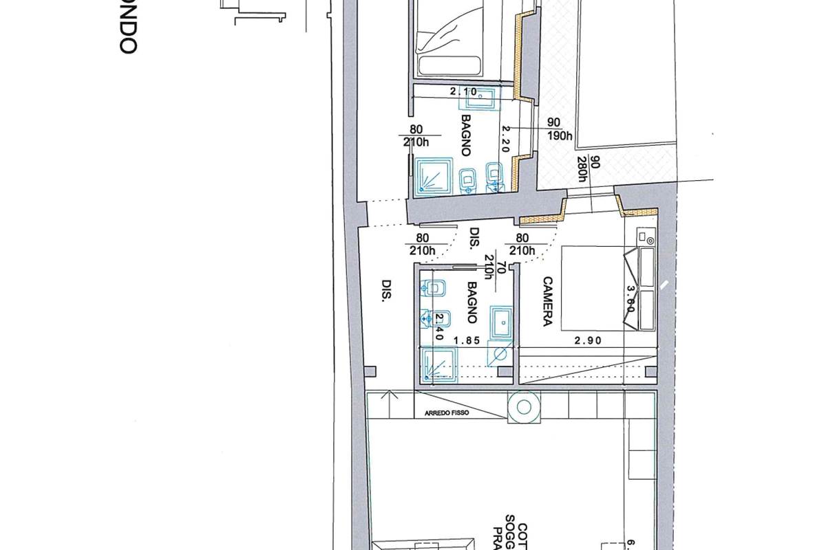 AMPIO E LUMINOSO TRILOCALE CON BALCONE