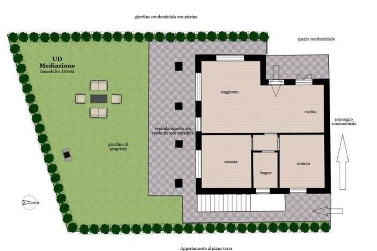 Luminoso appartamento con giardino privato a Gravedona ed U.