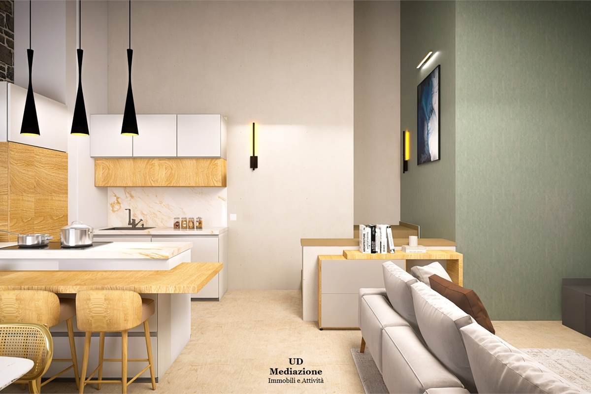 render possibile arredo soggiorno cucina