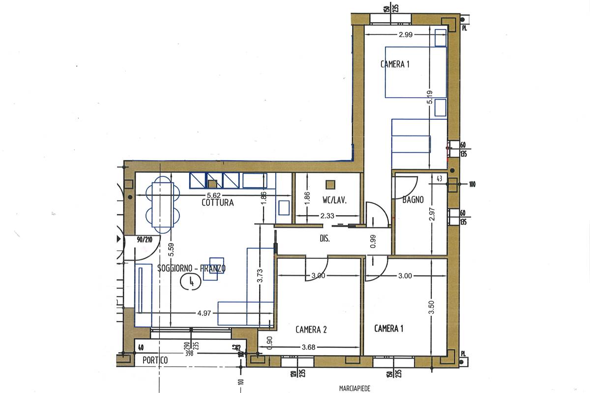 planimetria quadrilocale 