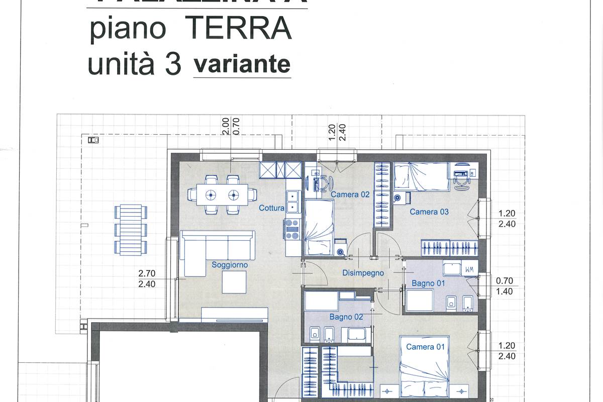 TRILOCALE CON GIARDINO