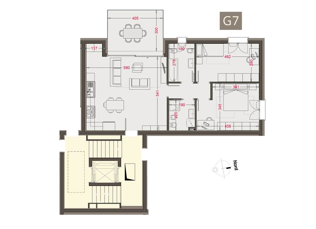 BREGNANO TRILOCALE CON TERRAZZO E GRANDE BOX