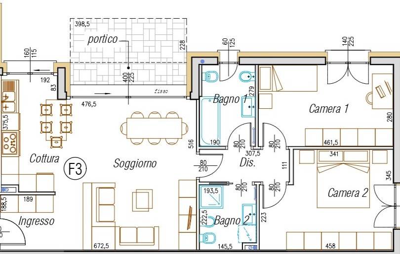 LOMAZZO NUOVO TRILOCALE CON GIARDINO
