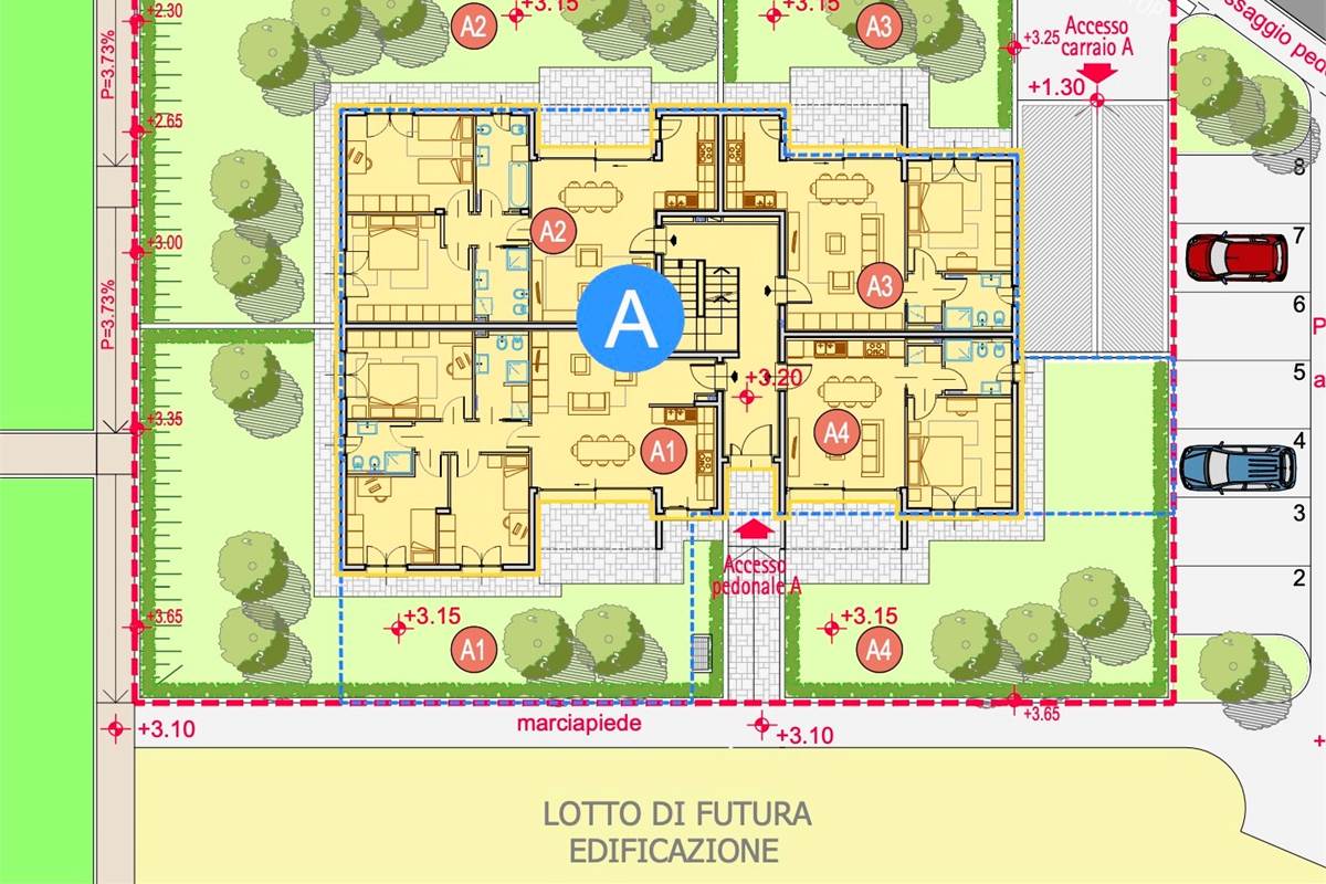 BEREGAZZO NUOVO TRILOCALE CON BALCONE