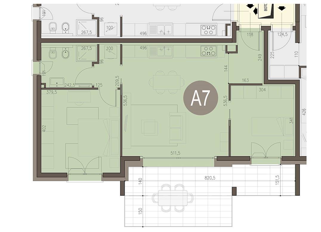 GUANZATE NUOVO TRILOCALE CON TERRAZZO E BOX