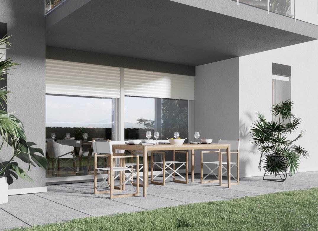 LOMAZZO NUOVO TRILOCALE CON GIARDINO E BOX