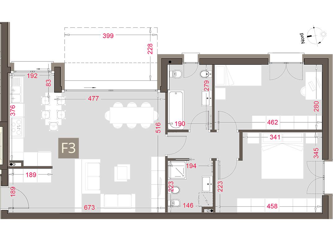 LOMAZZO NUOVO TRILOCALE CON GIARDINO E BOX