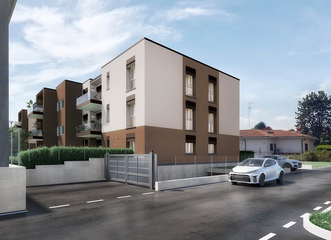 LOMAZZO NUOVO TRILOCALE CON GIARDINO E BOX