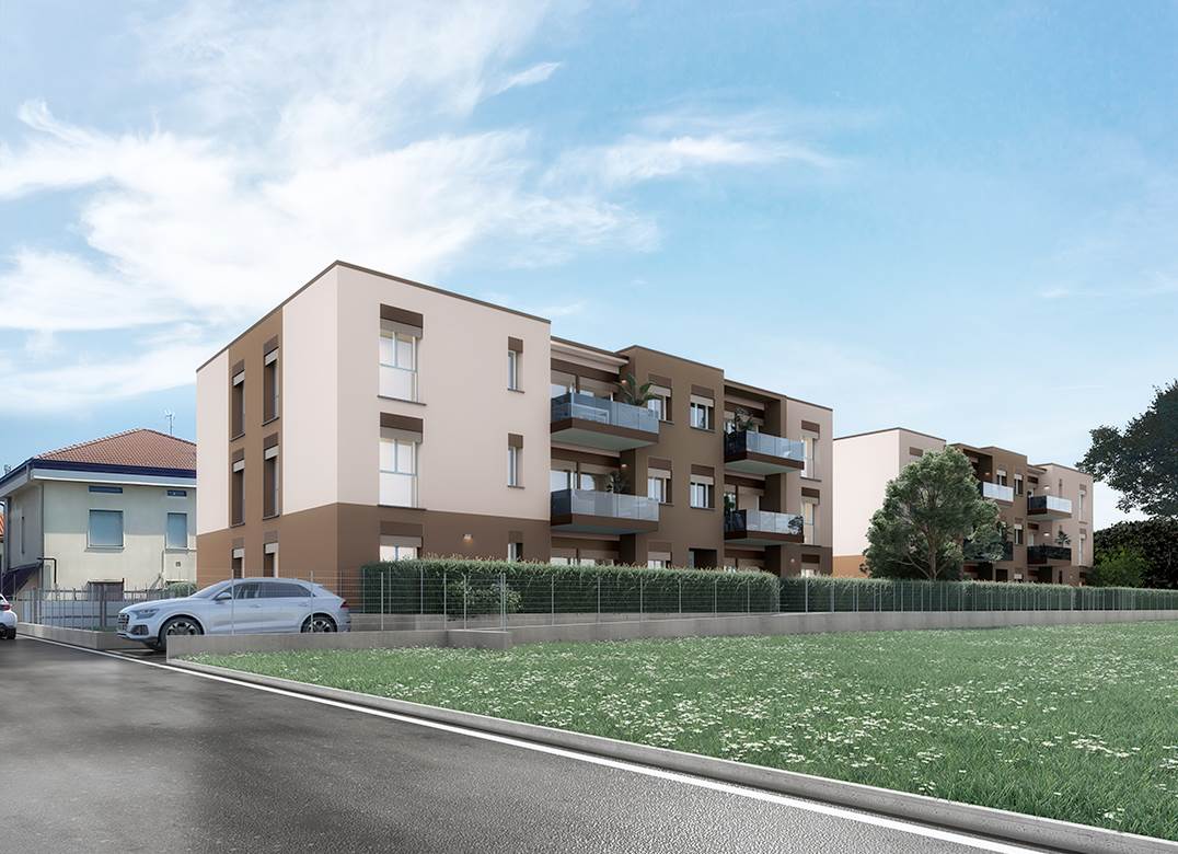 LOMAZZO NUOVO TRILOCALE CON GIARDINO E BOX