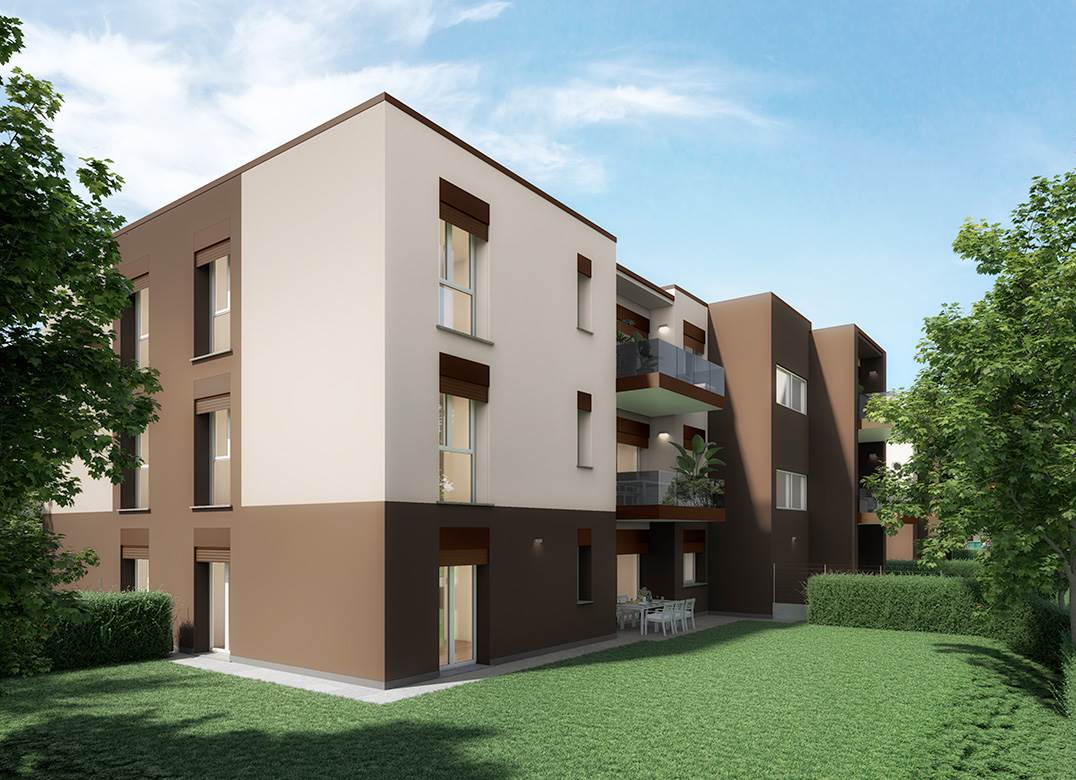 LOMAZZO NUOVO TRILOCALE CON GIARDINO E BOX