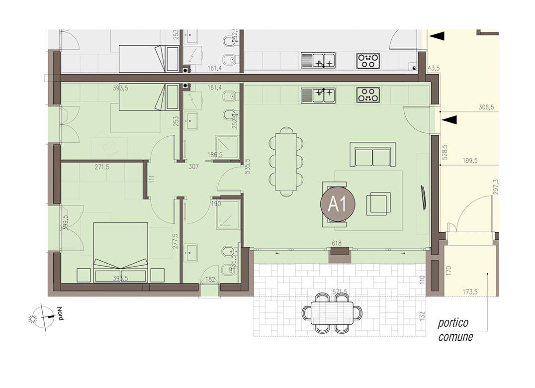 ROVELLASCA NUOVO TRILOCALE CON GIARDINO