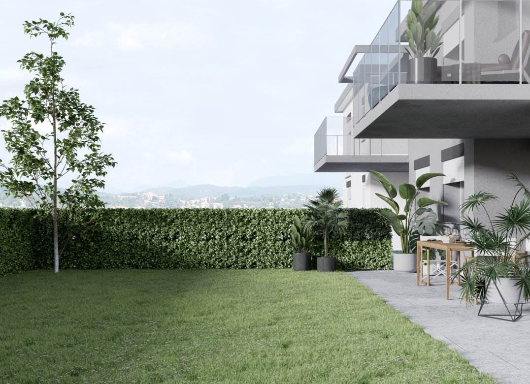 GUANZATENUOVO TRILOCALE CON GIARDINO E BOX DOPPIO