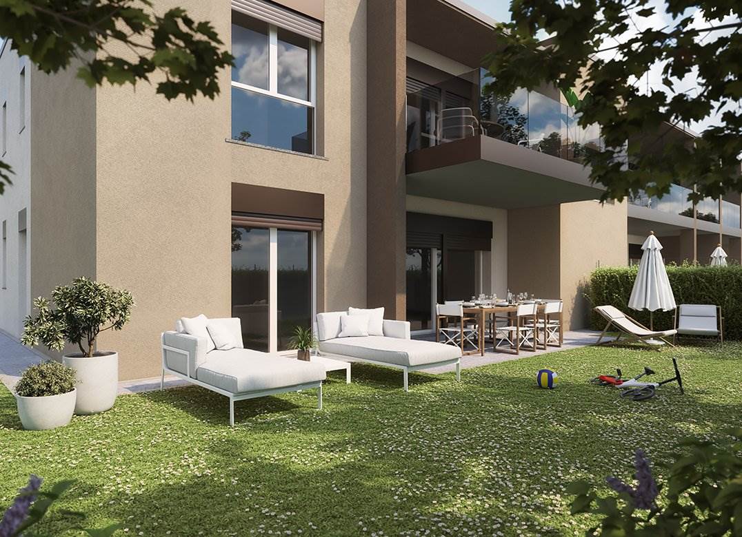 GUANZATENUOVO TRILOCALE CON GIARDINO E BOX DOPPIO