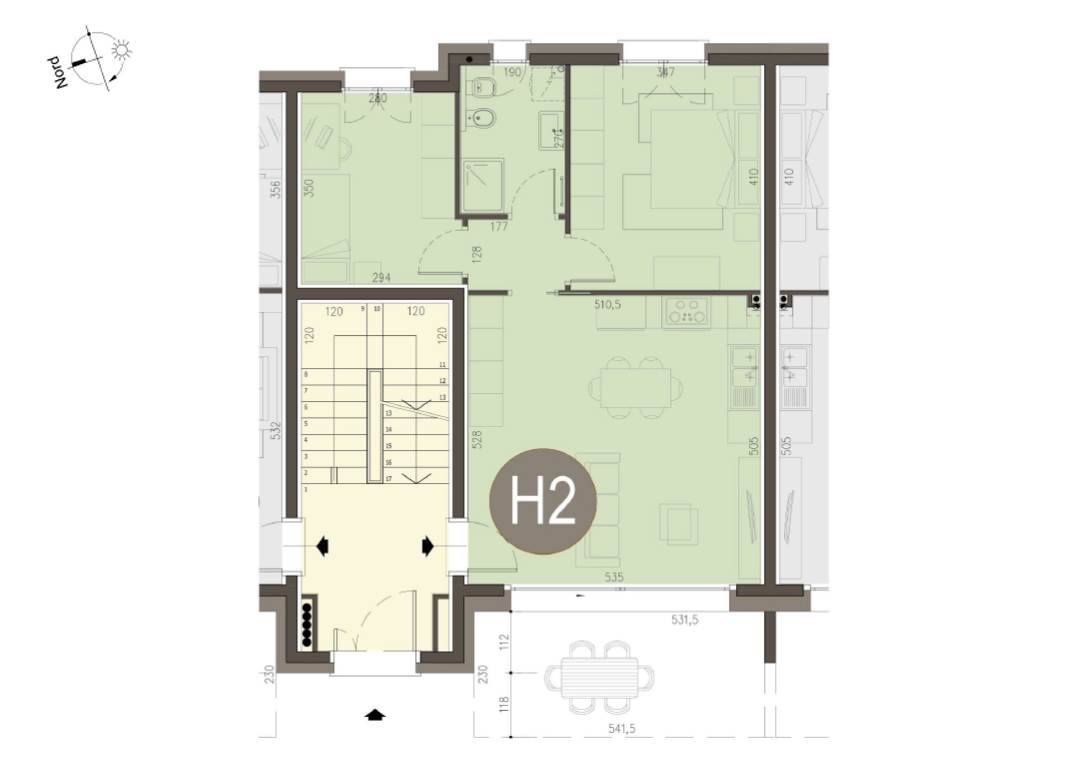 ALSERIO NUOVO TRILOCALE CON GIARDINO