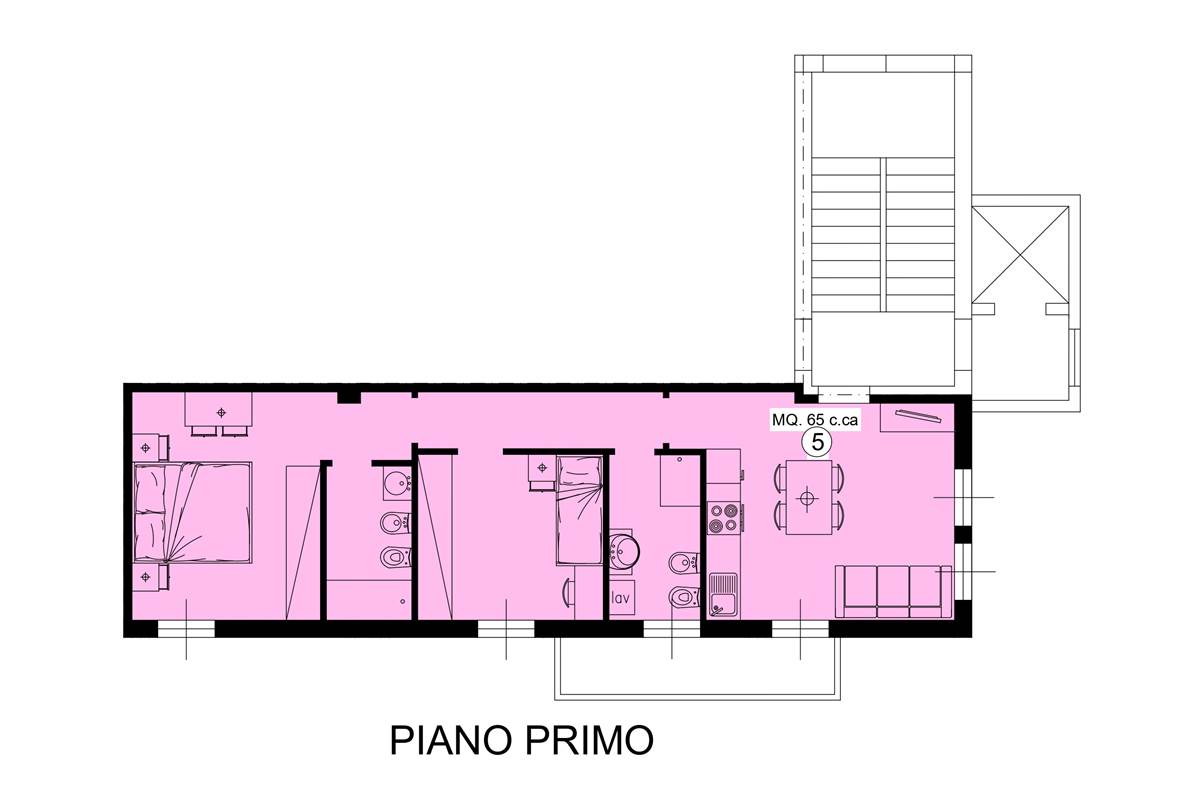 LENTATE SUL SEVESO NUOVO TRILOCALE CON BALCONE