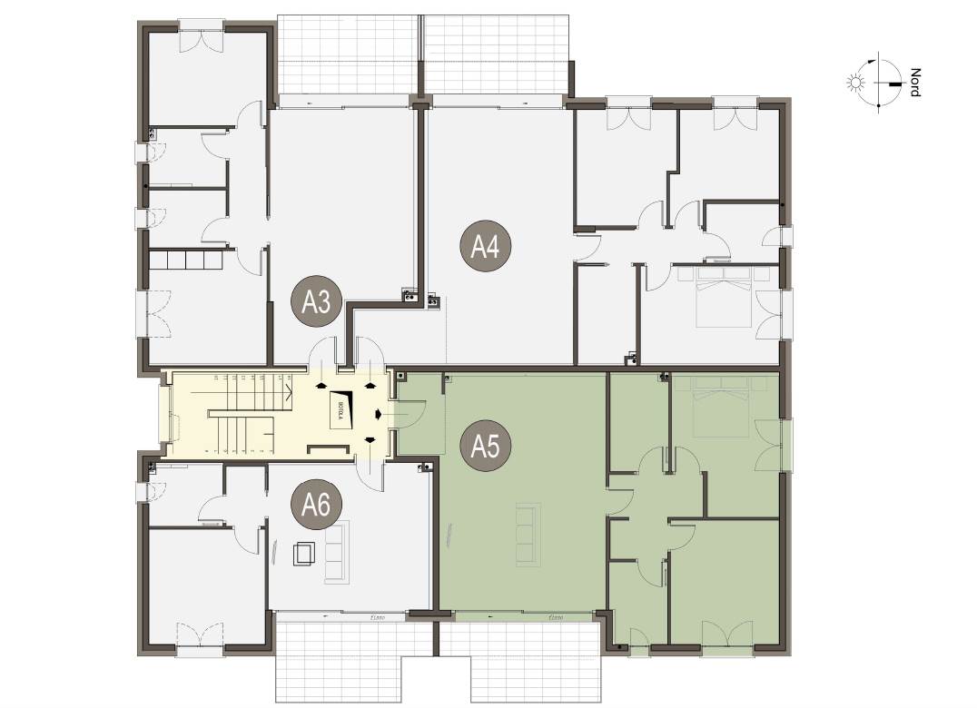 OLGIATE COMASCO NUOVO TRILOCALE CON TERRAZZO E BOX DOPPIO