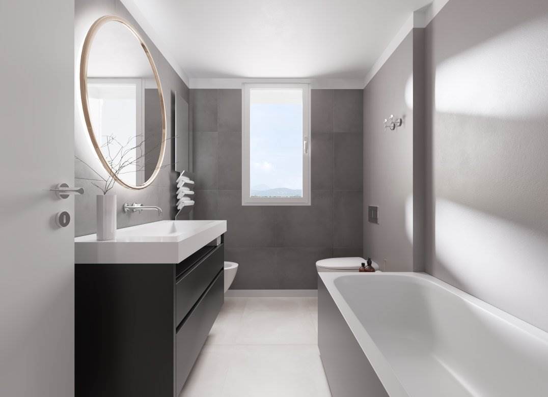 BEREGAZZO CON FIGLIARO NUOVO TRILOCALE CON TERRAZZO