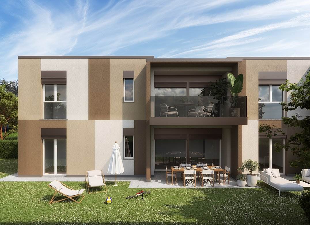 BEREGAZZO CON FIGLIARO NUOVO TRILOCALE CON TERRAZZO