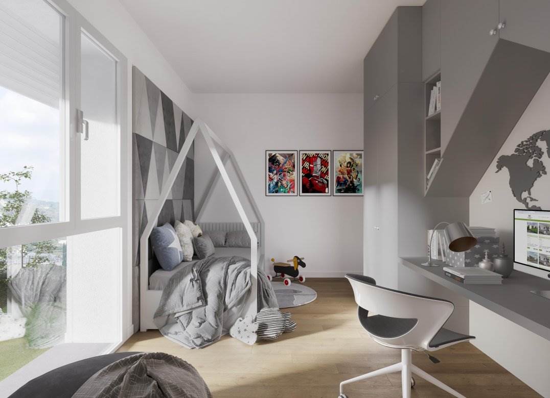 BEREGAZZO CON FIGLIARO NUOVO TRILOCALE CON TERRAZZO