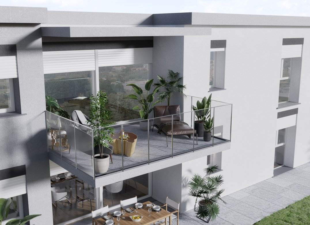 BEREGAZZO CON FIGLIARO NUOVO TRILOCALE CON TERRAZZO