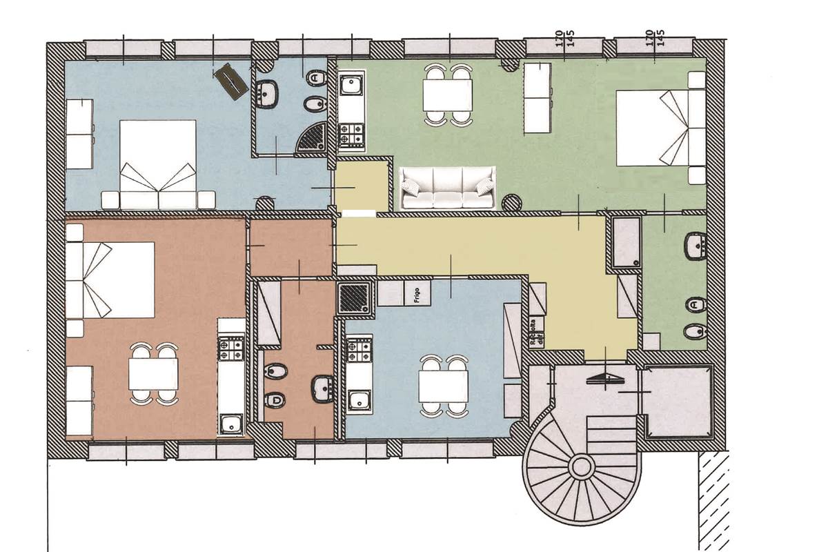 Versatile quadrilocale con 3 posti auto