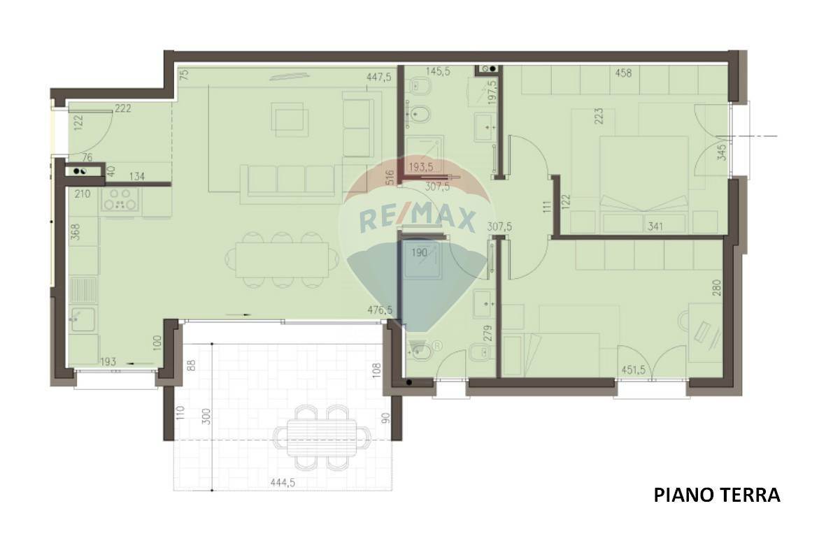 TRILOCALE CON GIARDINO