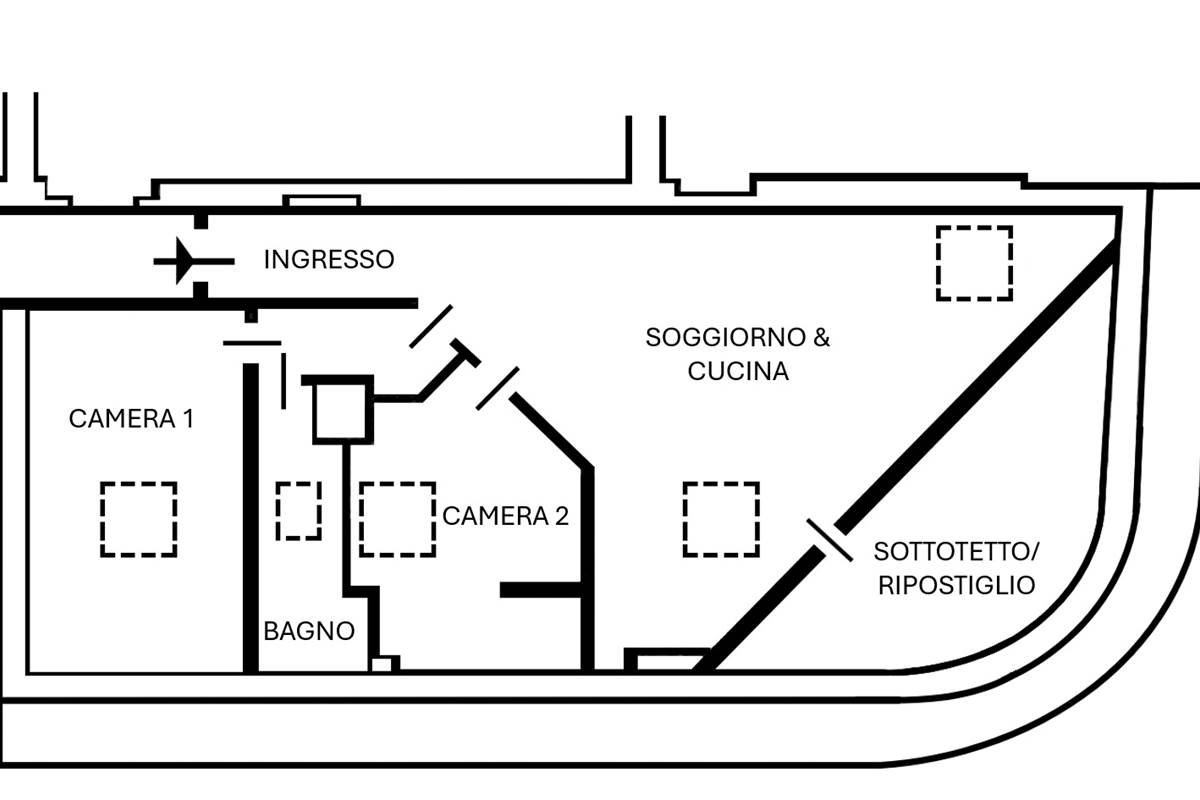 Attico in città murata con posto auto di proprietà