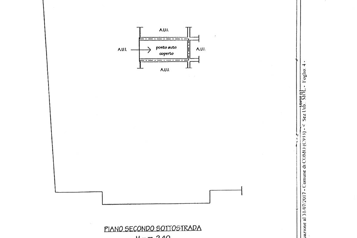 scheda catastale posto auto
