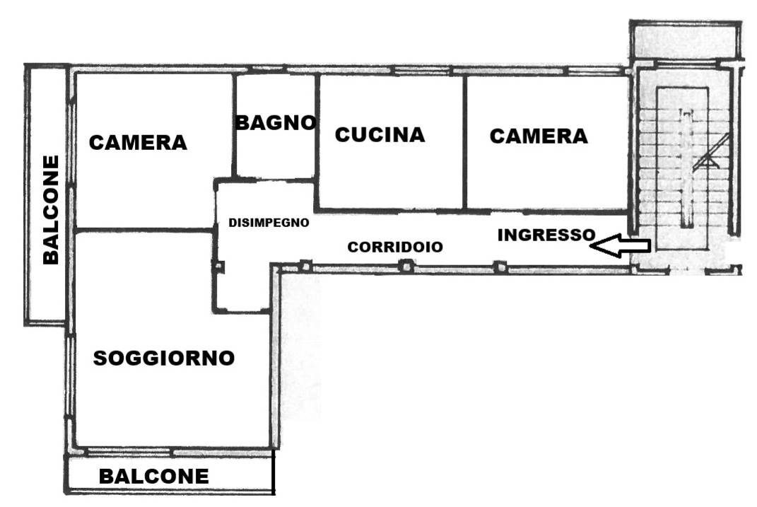 TRILOCALE PIU' SERVIZI CON BOX