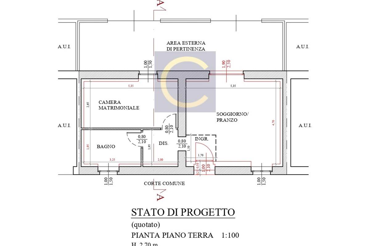 AMPIO BILOCALE RISTRUTTURATO A NUOVO CON AREA ESTERNA