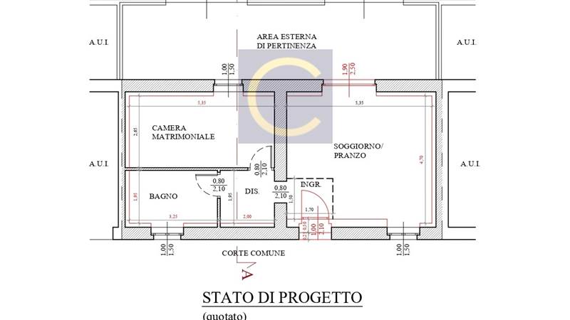 AMPIO BILOCALE RISTRUTTURATO A NUOVO CON AREA ESTERNA