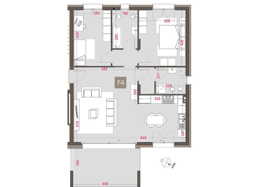 TRILOCALE ATTICO NUOVO CON TERRAZZO