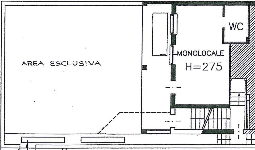 Libero ampio monolocale con giardino