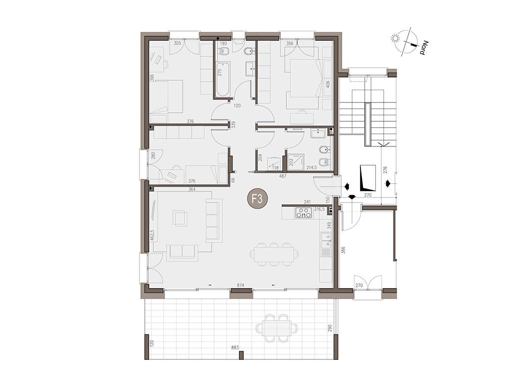QUADRILOCALE CON TERRAZZO
