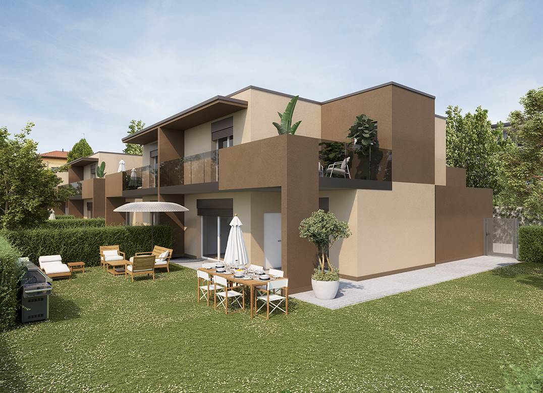 Moderna Villa Bifamiliare con Giardino Privato