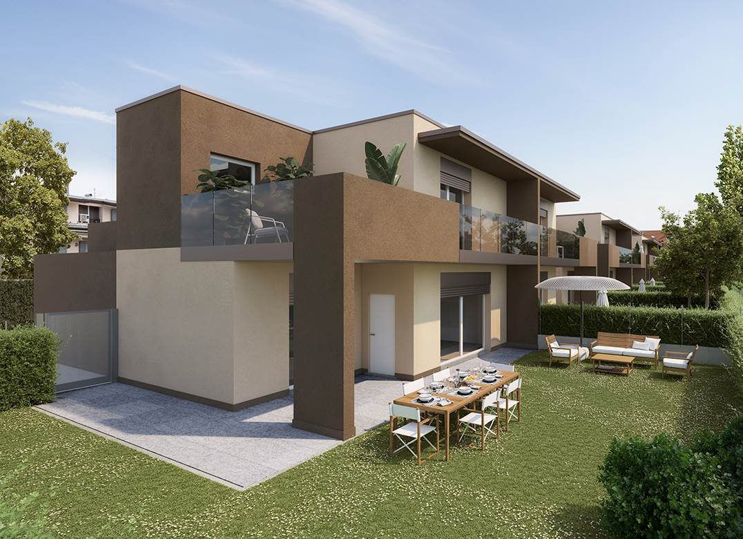 Moderna Villa Bifamiliare con Giardino Privato