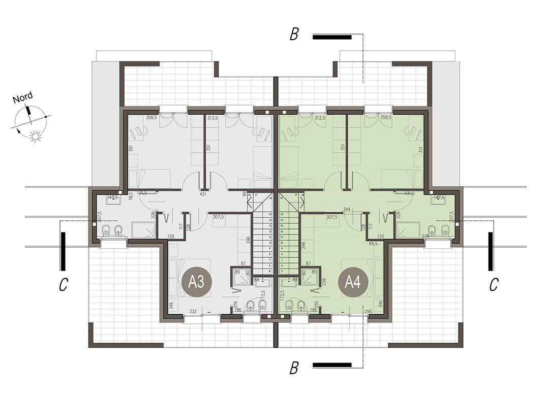 Moderna Villa Bifamiliare con Giardino Privato