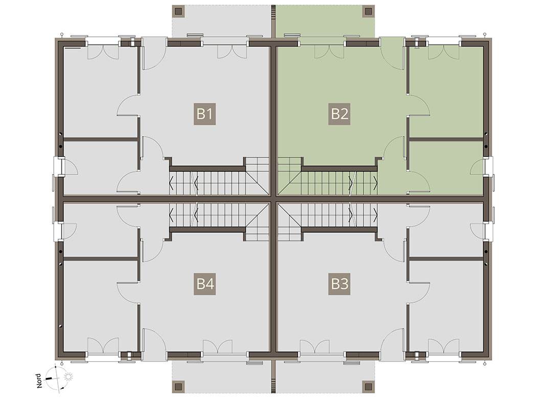 Villa a schiera di testa con giardino privato
