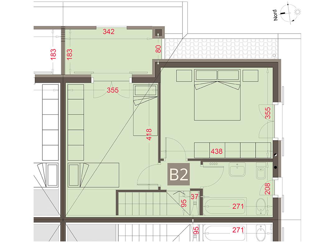 Villa a schiera di testa con giardino privato