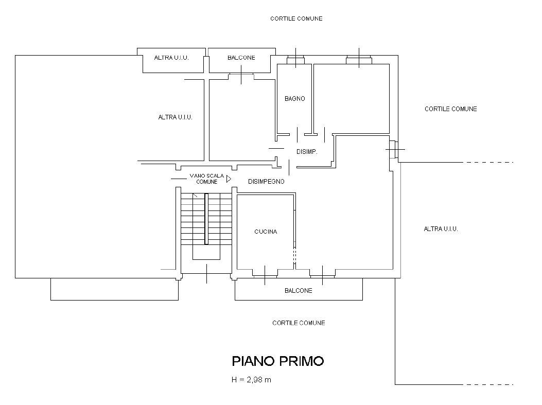 Trilocale con box singolo e cantina