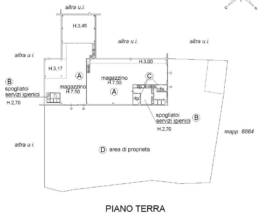 Capannone con area esterna a Lurate caccivio