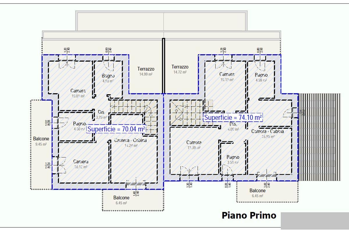 planimetria piano primo