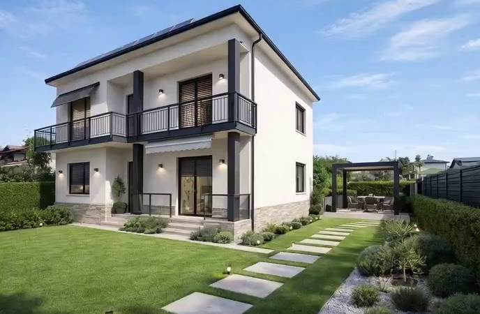 Nuovo quadrilocale con giardino privato