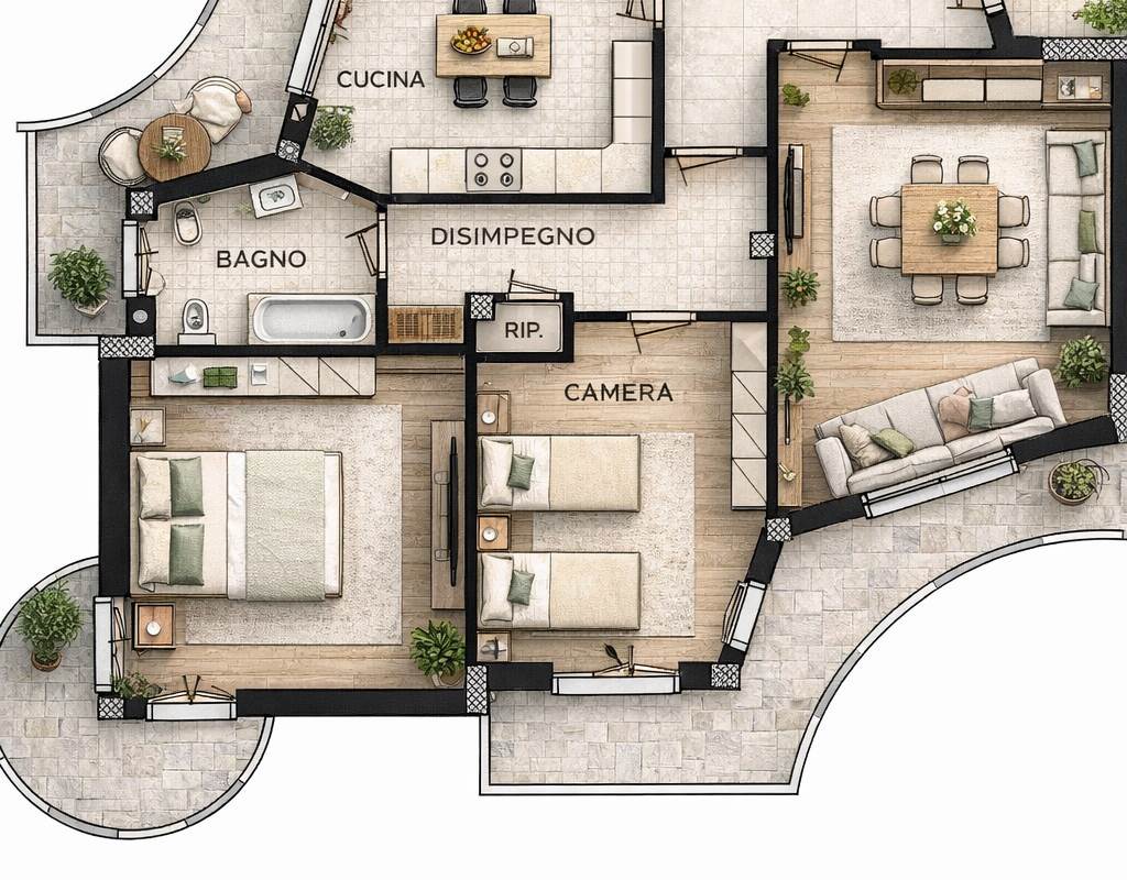 TRILOCALE DA RISTRUTTURARE