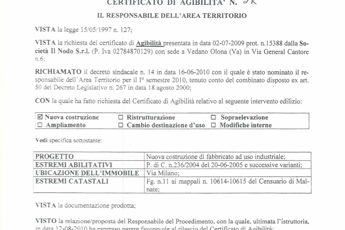 MALNATE località Gurone, CAPANNONE di 400 Mq