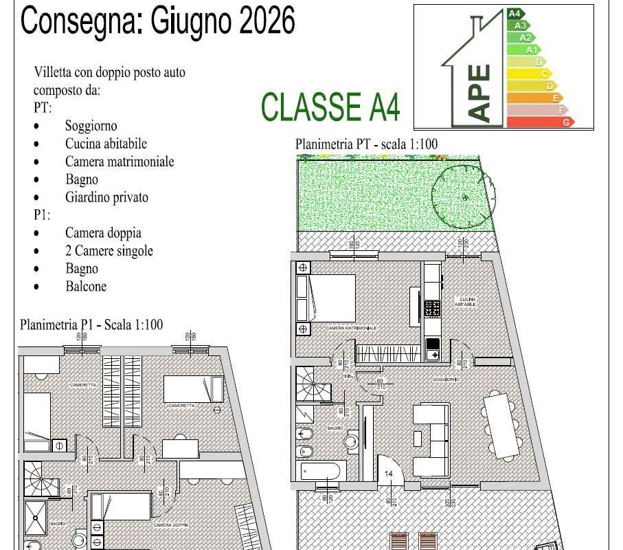 CANTU' nuove VILLETTE con giardino e posto auto