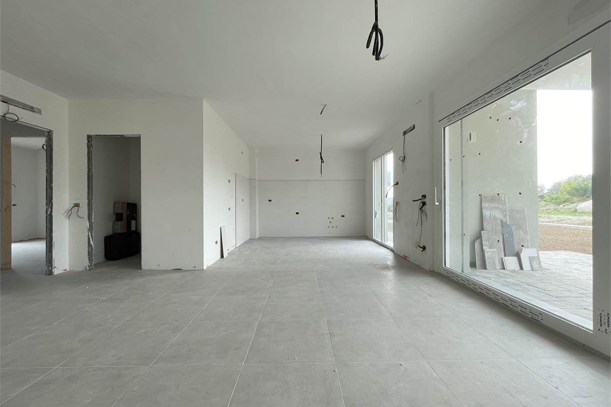 Nuovo trilocale con giardino e box